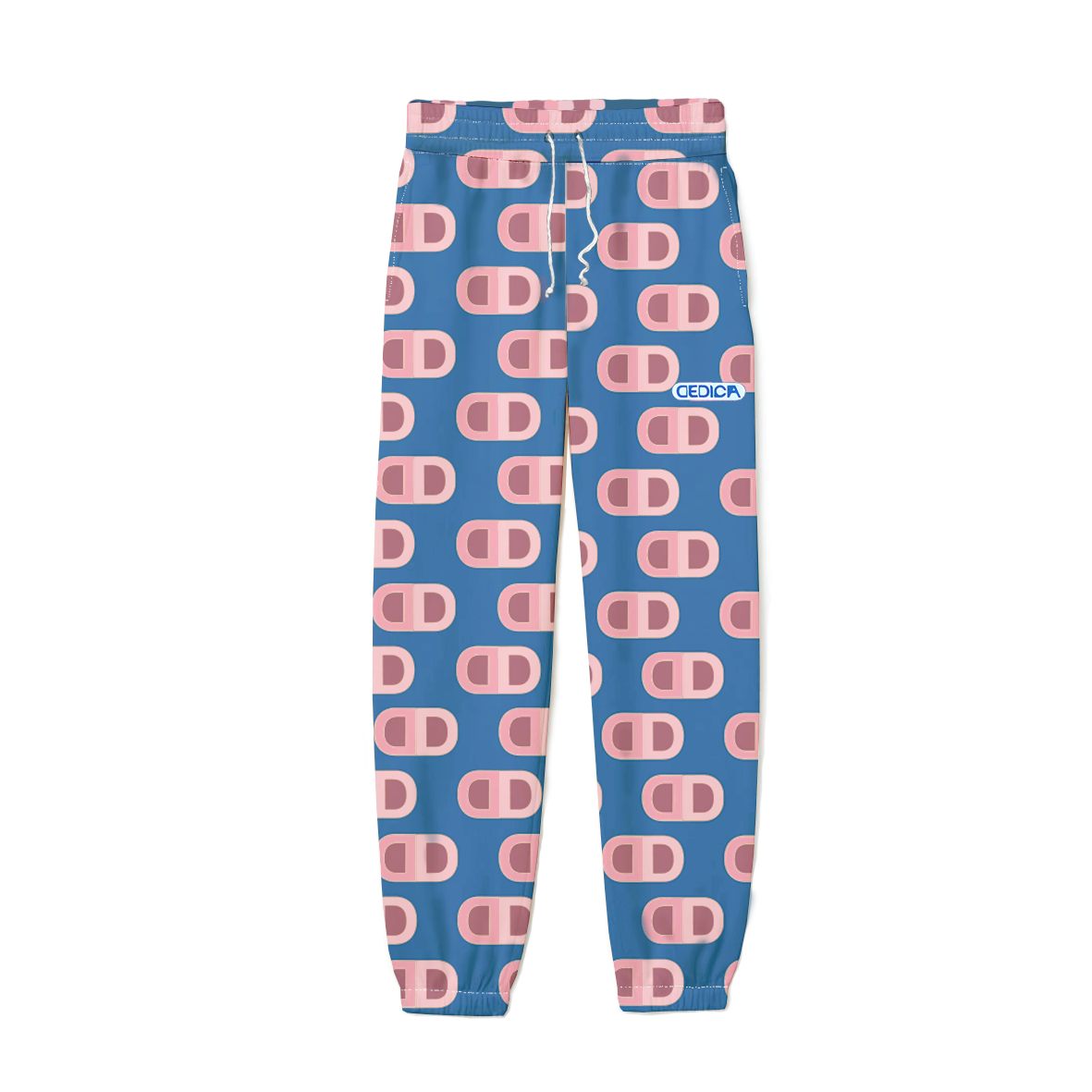 LOGO AOP JOGGERS - OCEAN