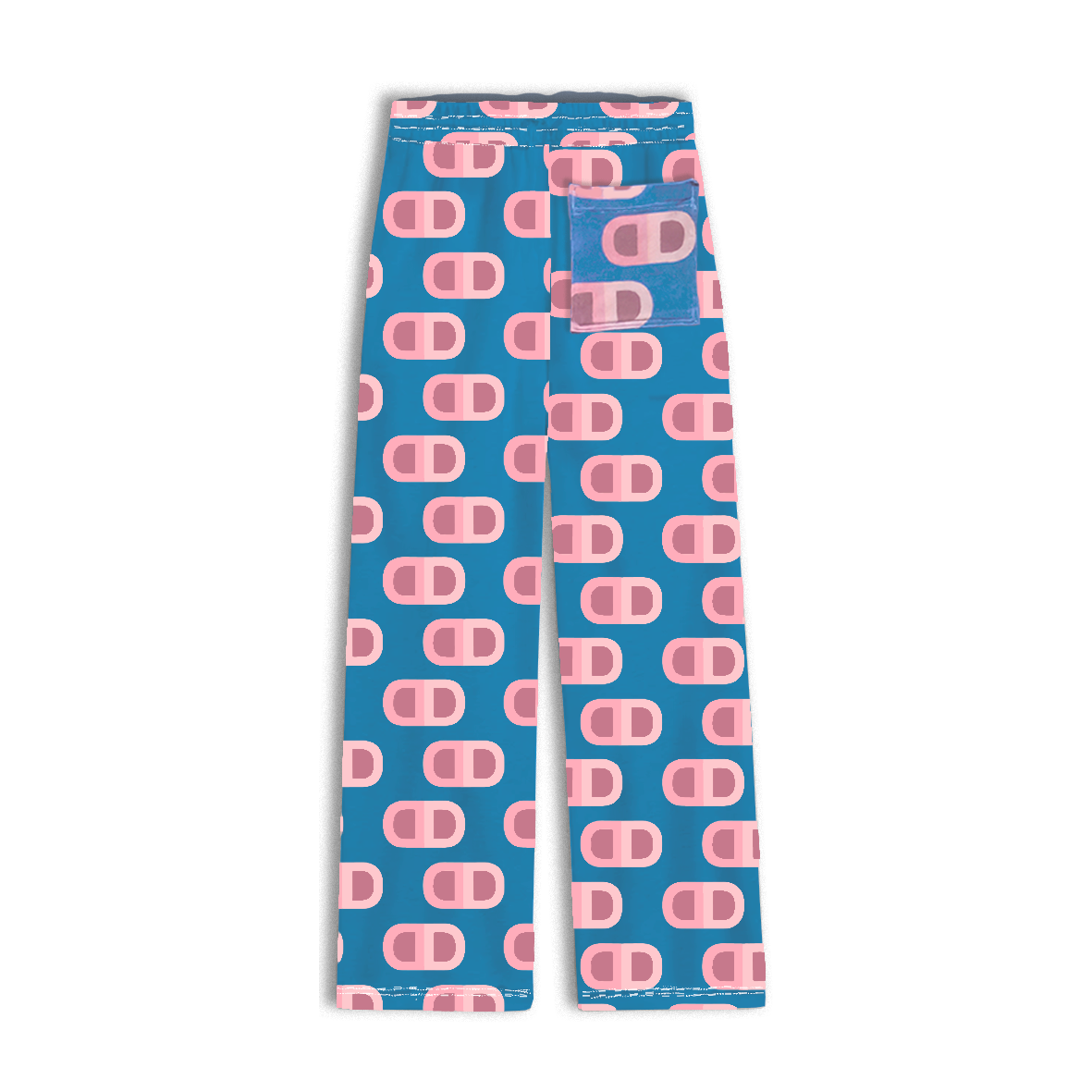 LOGO AOP SWEATPANTS - OCEAN