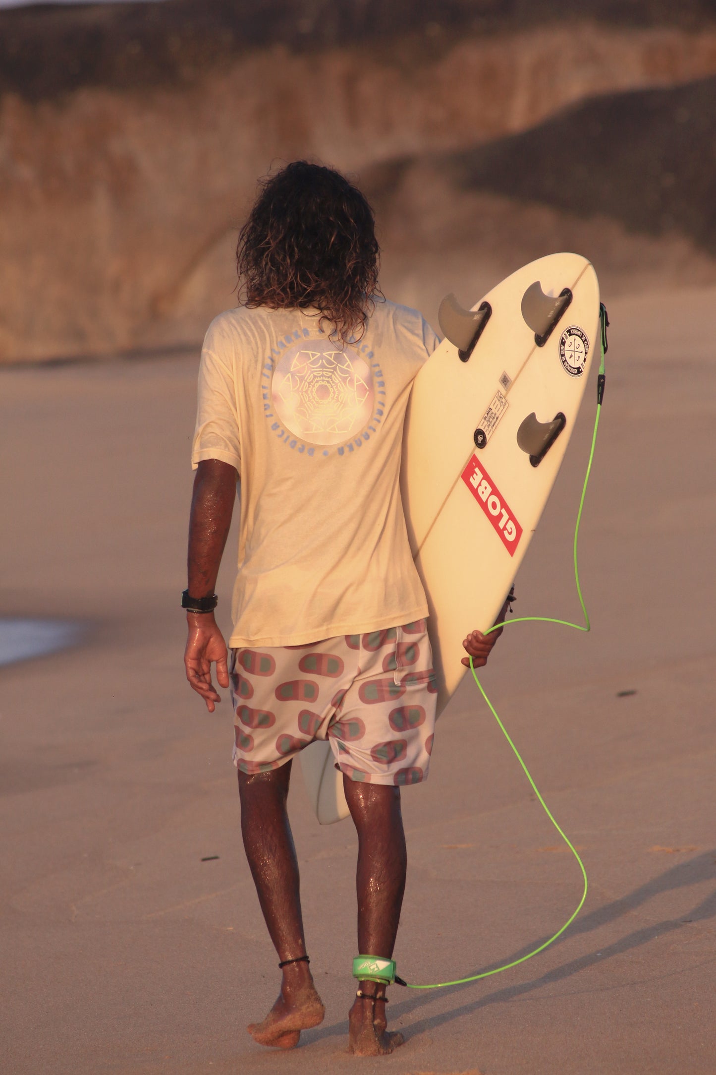 DEDICA SRI LANKA SURF TEE - NATURAL RAW