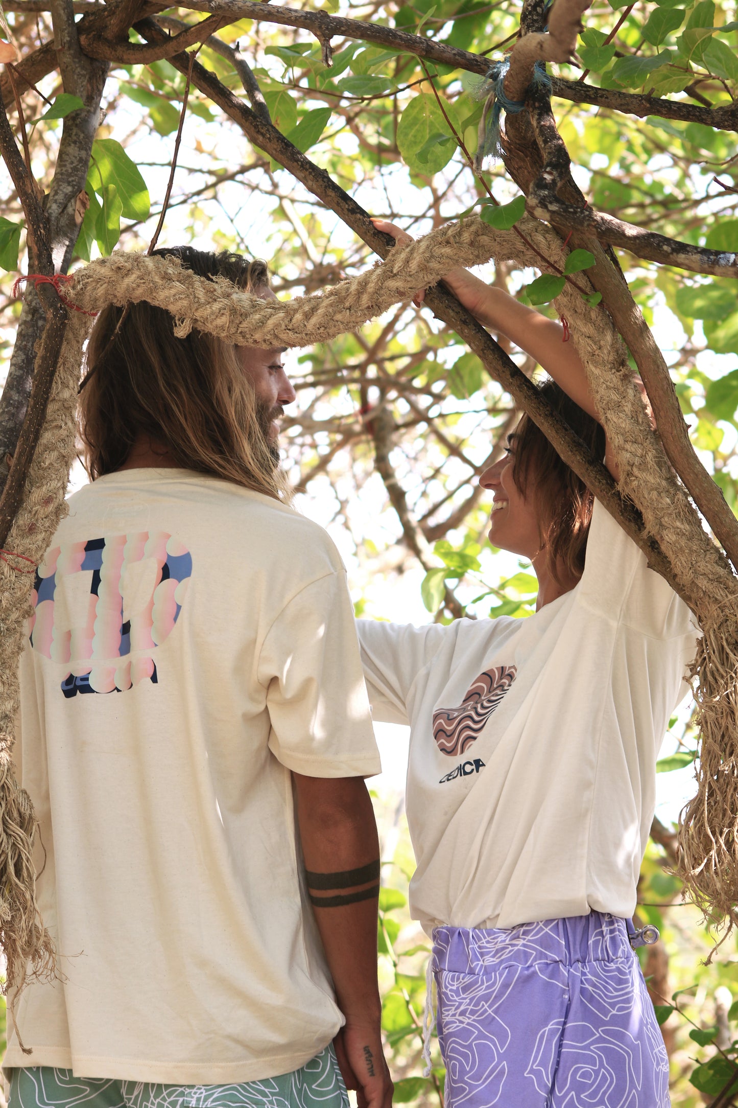 BUBBLY D TEE - NATURAL RAW