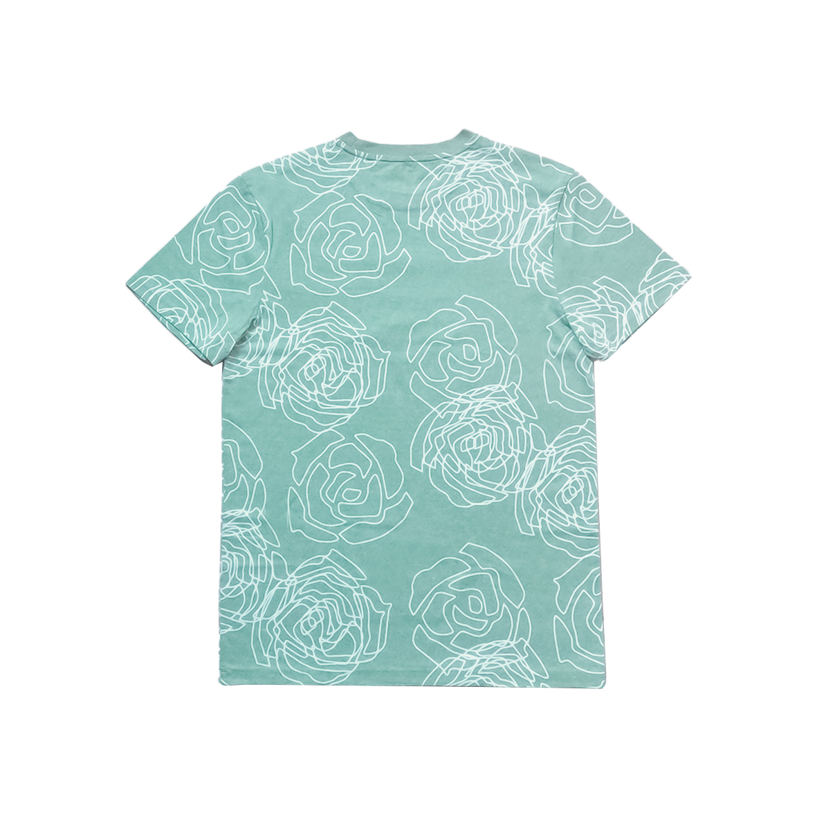 ROSE AOP TEE - MINT GREEN