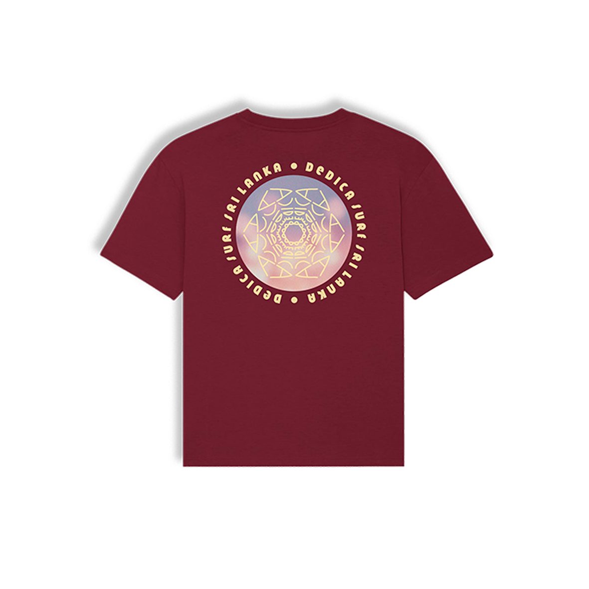 DEDICA SRI LANKA SURF TEE - BORDEAUX