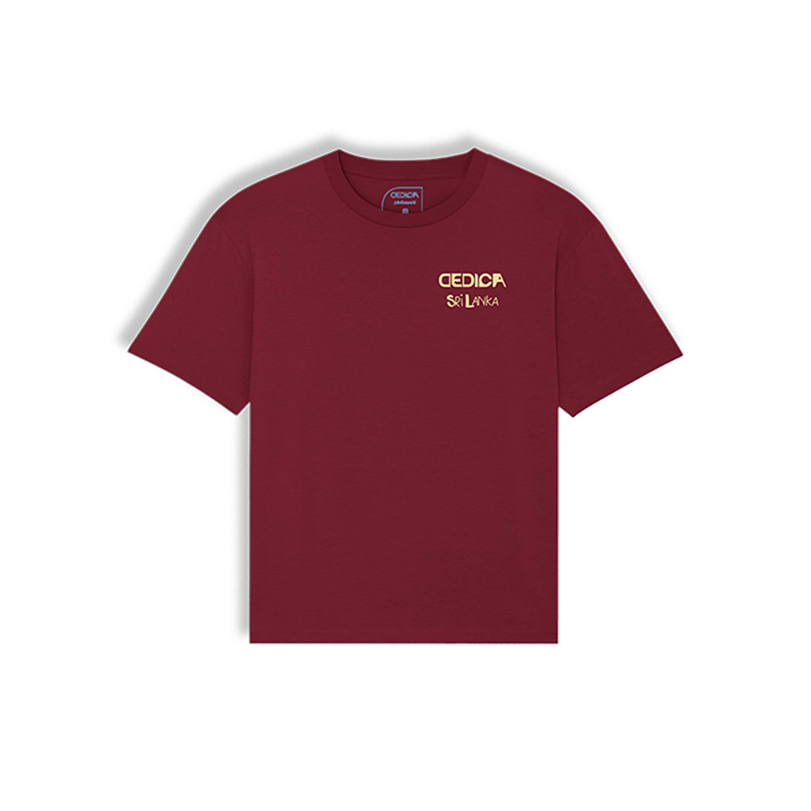 DEDICA SRI LANKA SURF TEE - BORDEAUX