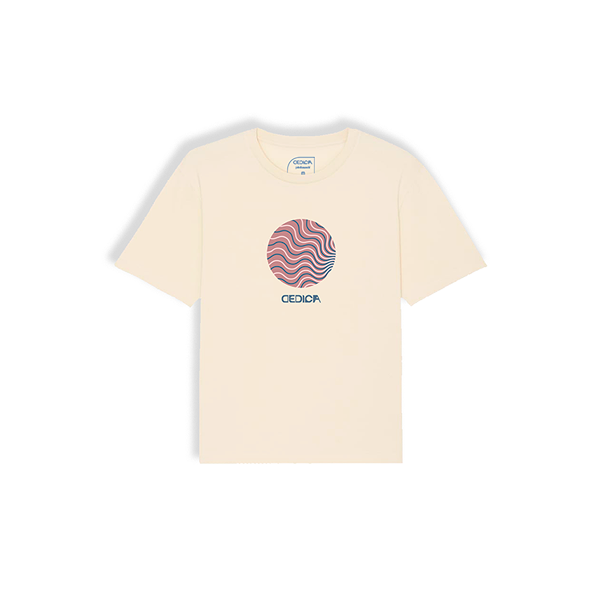 WAVY MOON TEE - NATURAL RAW