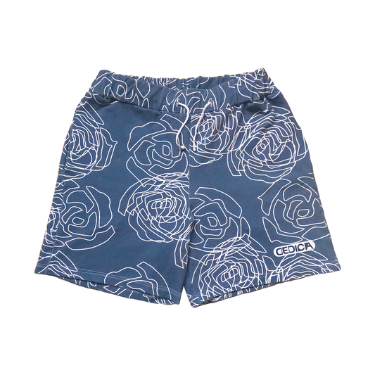 ROSE AOP SHORTS - BLUE