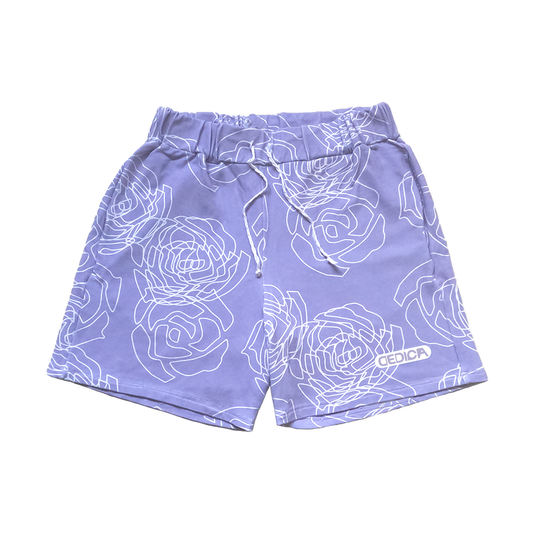 ROSE AOP SHORTS - VIOLET