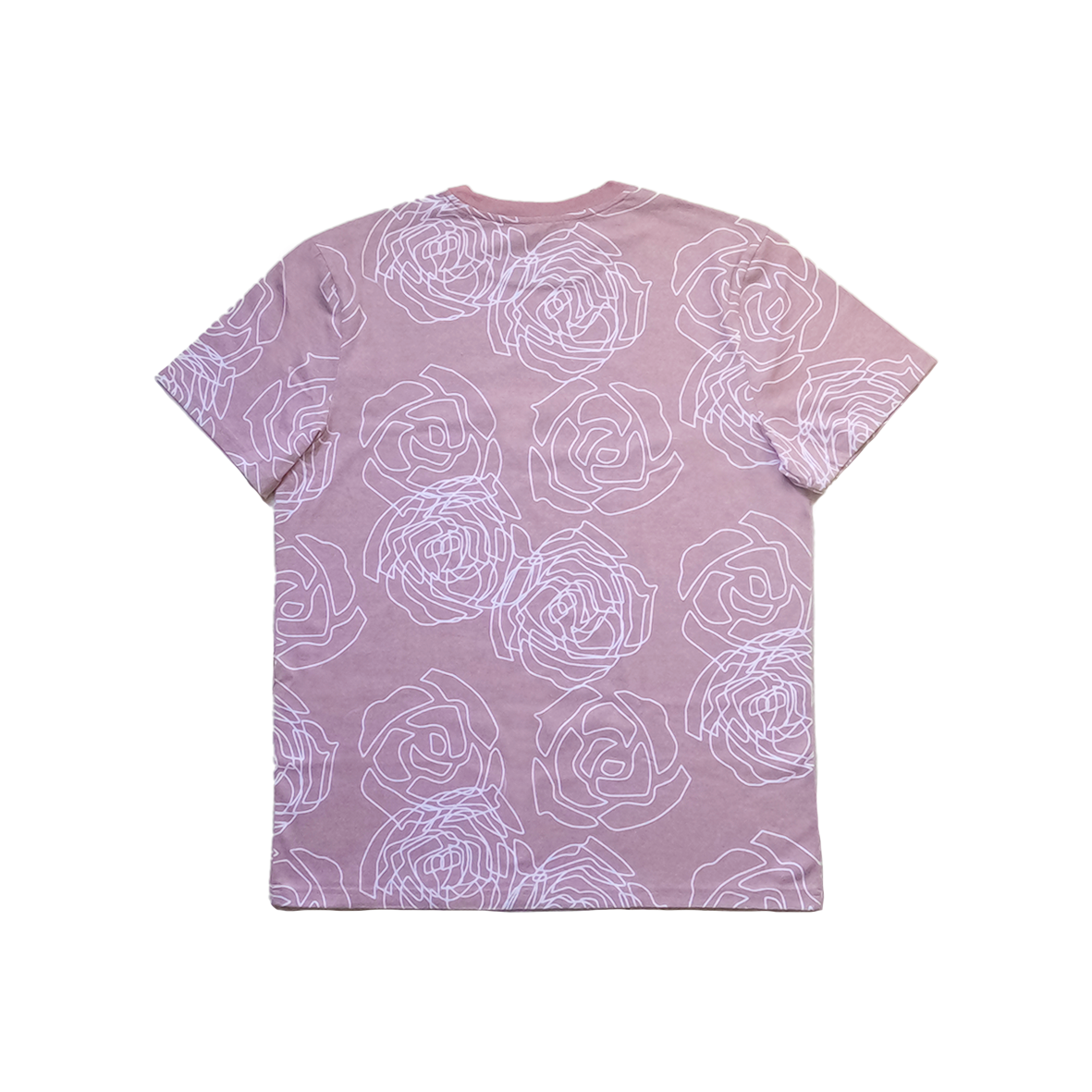 ROSE AOP TEE - ANTIQUE PINK