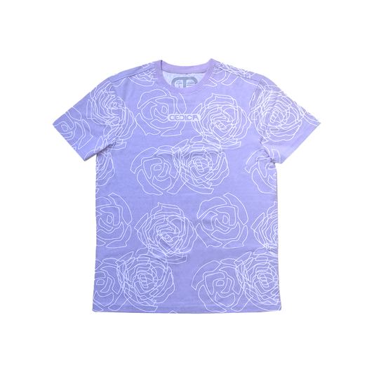 ROSE AOP TEE - VIOLET